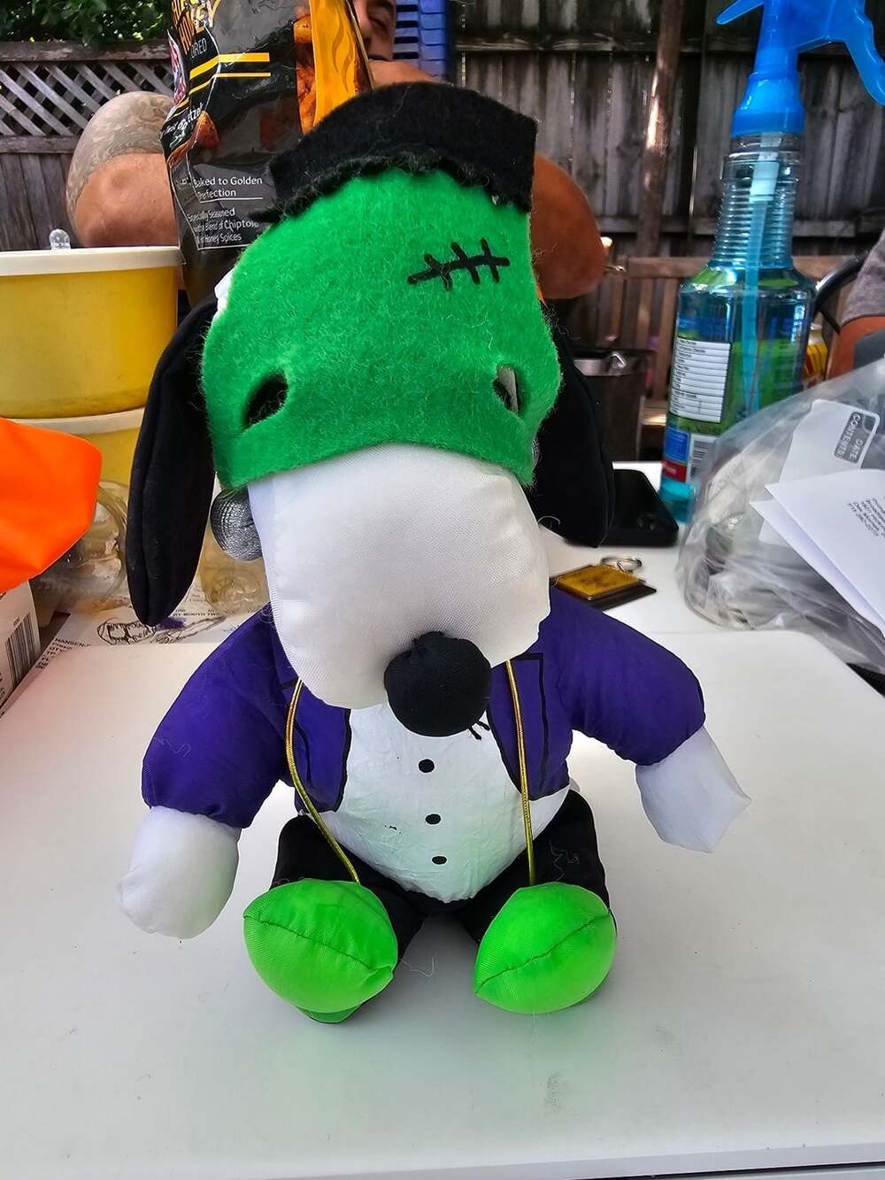 Peanuts Snoopy Halloween Frankenstein Monster Plush